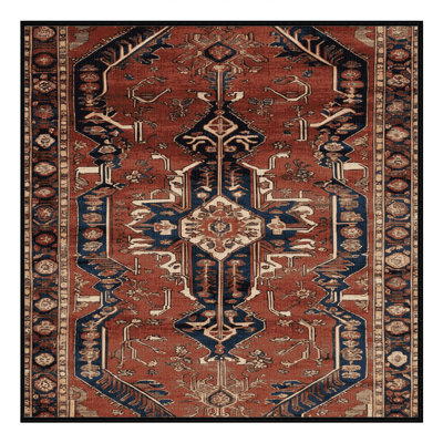 Machine Washable Persian Brown Area Rug
