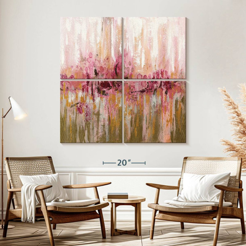 Pink Reflections, 57" H x 57" W