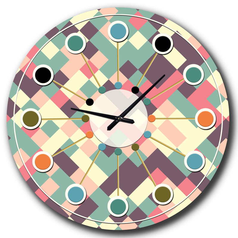 Horloge murale rétro Mid-Century, Petit