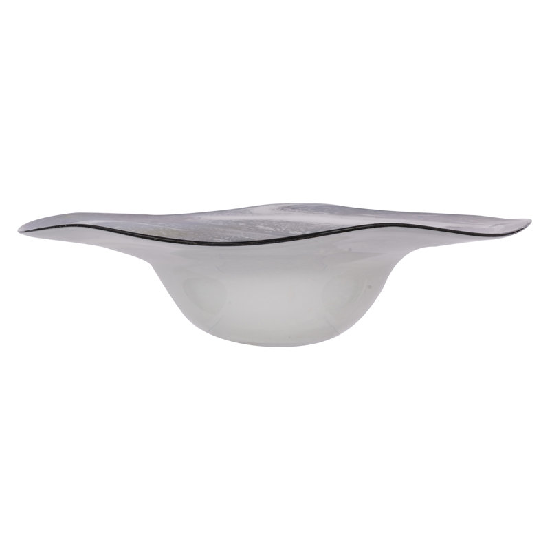 Ayeden Handmade Glass Metal Decorative Bowl - Set of 1