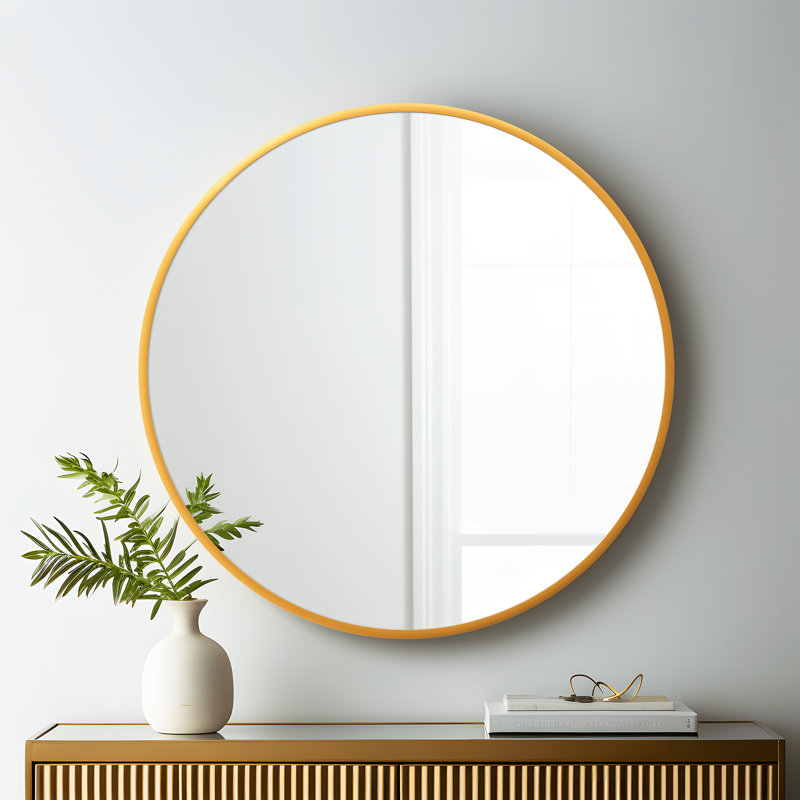 Miroir de salle de bain et de coiffeuse Beshoy, Doré, 24" X 24"