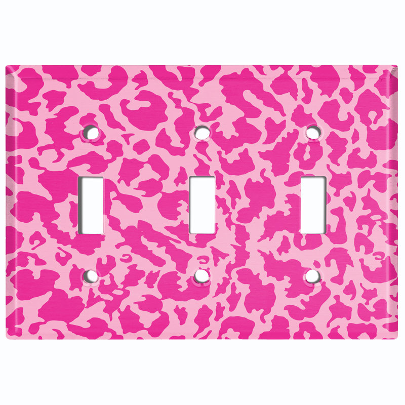 Patterned 3 - Gang Toggle Light Switch Standard Wall Plate