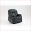 Fauteuil inclinable électrique inclinable avec massage et amp; Chauffage, métal bleu marine moderne & amp; Bois | Port USB, assemblage facile