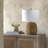 Moby Rattan and Metal Table Lamp