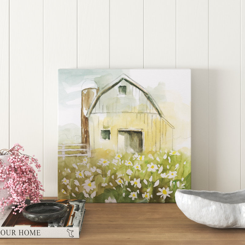 Daisy Barn - reproduction d'art, Toile tendue, H 16 po x l 16 po x P 1,5 po