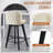 Swivel Bar Stools Set of 3, PU Leather Seat with Tufted Back, Solid Wood Legs, Counter Height Bar Chairs for Kitchen Island, Dining, Café-2085012870