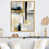 Toile avec cadre flottant or