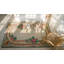 Tapis américain antique à motif floral incrusté ovale