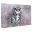 Horned Owl In Pink & Lilac In Abstract - Wrapped Canvas-55308723