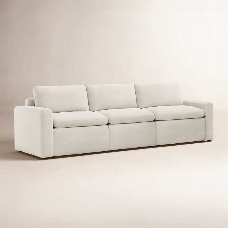 Lana 74" 2 - Piece Upholstered Modular Sofa, 34" H x 104.3 W  x 34.6" D, Effie Linen Performance Linen