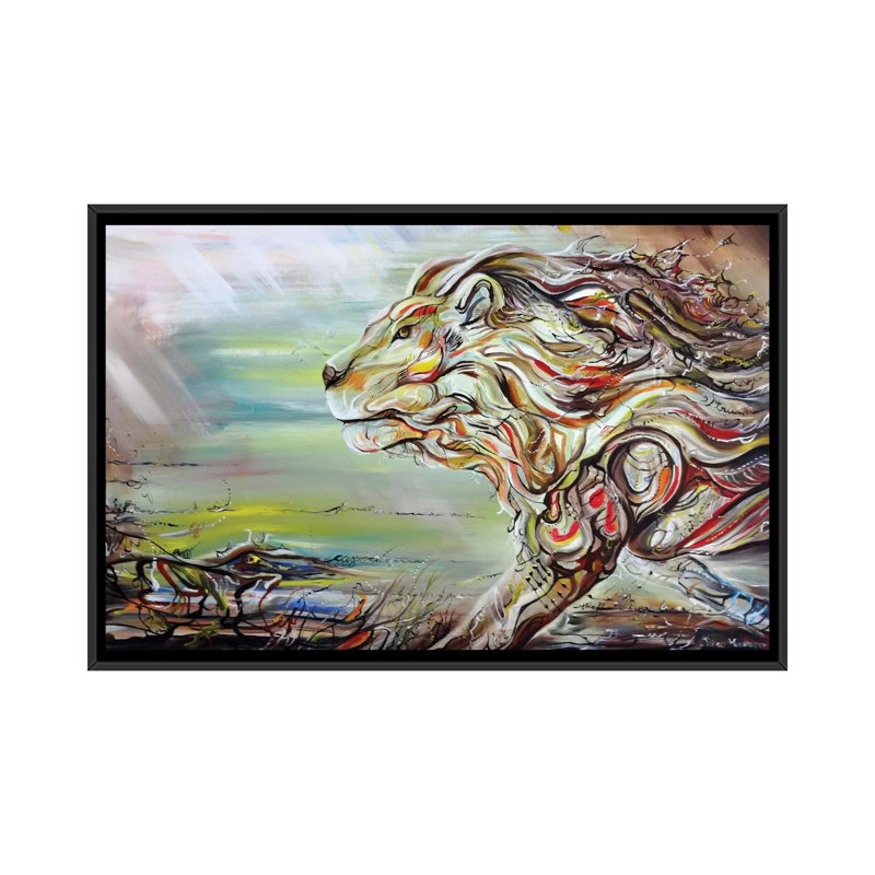 Modern & Contemporary, 18" H x 26" W x 1.5" D, Black Framed Canvas, No Mat