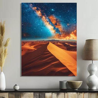 Galxy sur les dunes en Afrique I - impression du désert sur métal