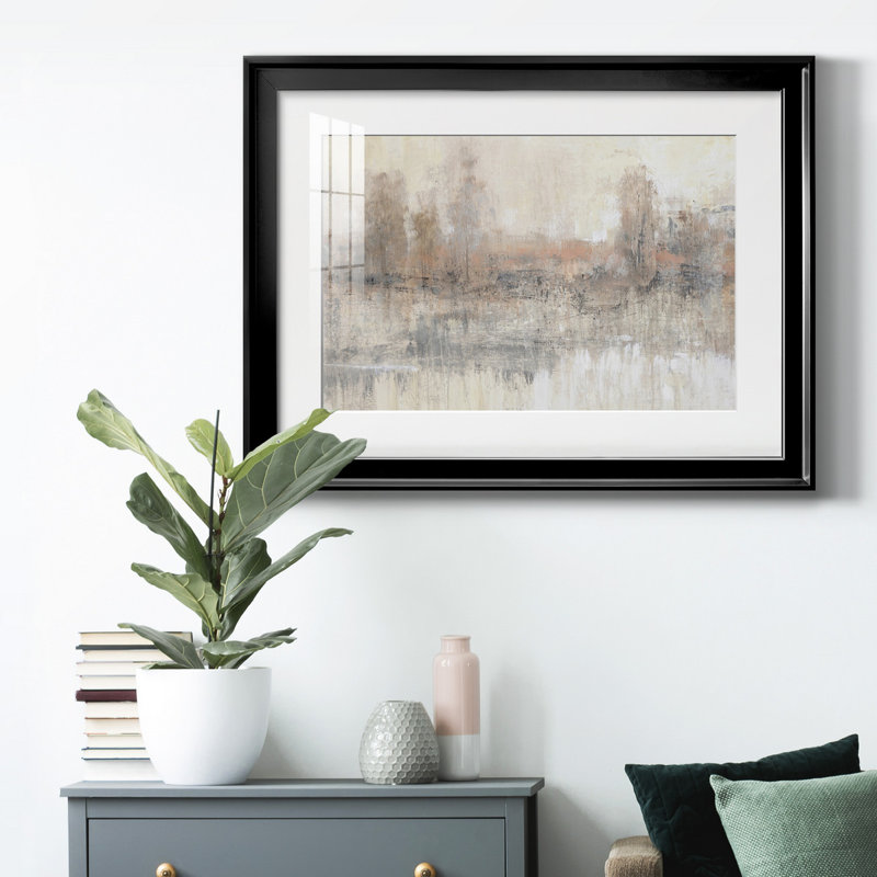 «Land Parcel I», reproduction encadrée de qualité supérieure - prête à être accrochée, H 18,5 po x l 24,5 po x P 1 po, Noir