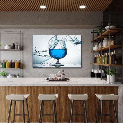 «Blue Cocktail Splash», reproduction sur toile