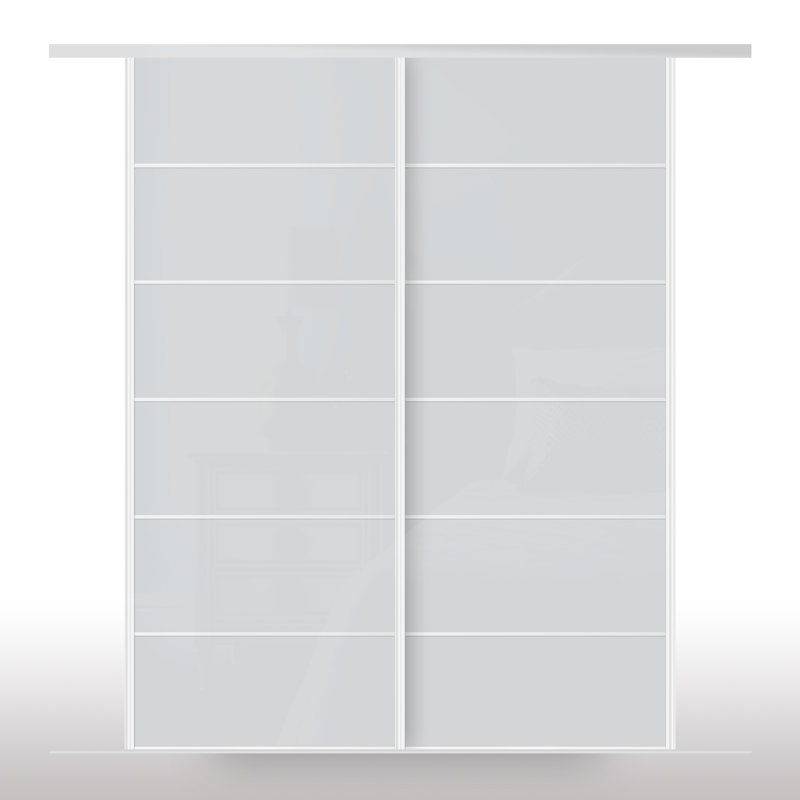 Arryn 2 Door Wardrobe, 243cm H x 243cm W x 8.2cm D, Dark Grey