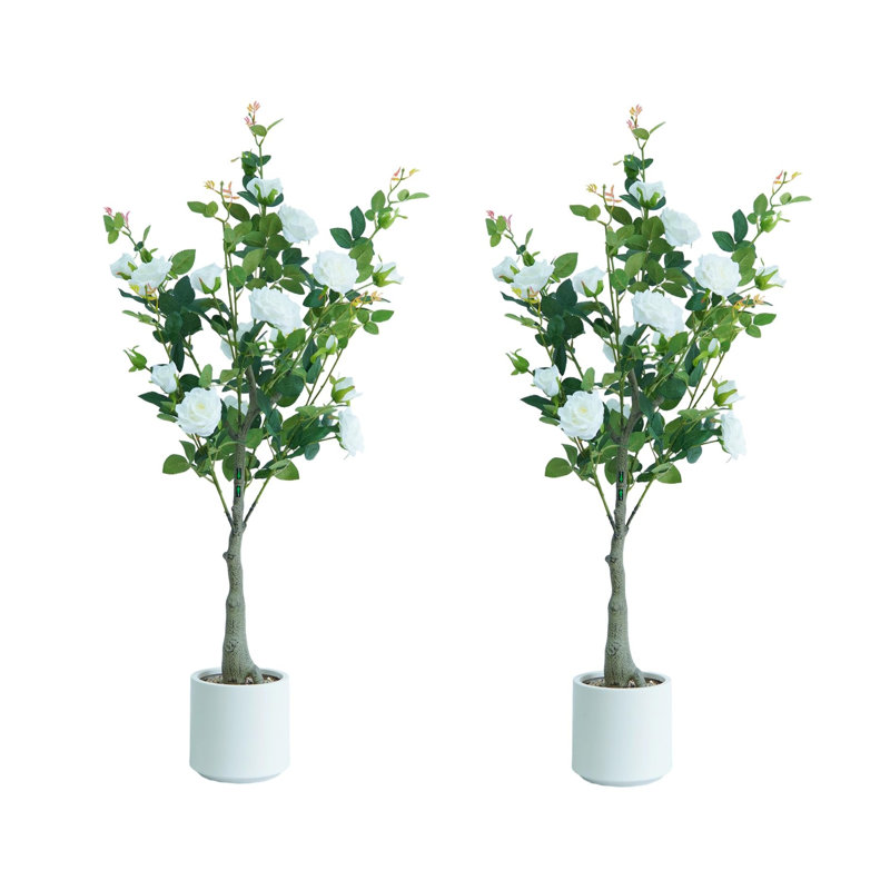 120 cm H Faux Plant, White
