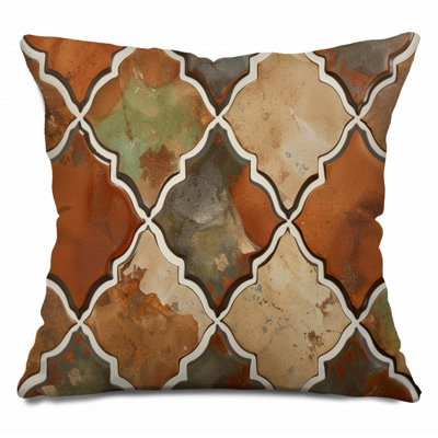 Coussin décoratif réversible en mélange de coton