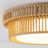 Dimmable 12.8"W Hand-Woven Drum Flush Mount