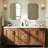 Modern Scalloped Corner Rectangle Bathroom Vanity Mirror | Stainless Steel Frame-443452584-458967386