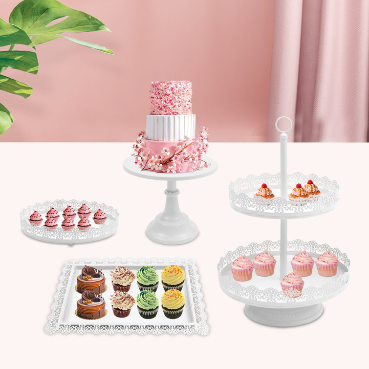 Canora Grey Fayas 4-Piece Cake Stands Set Dessert Cupcake Display Stands  Wayfair