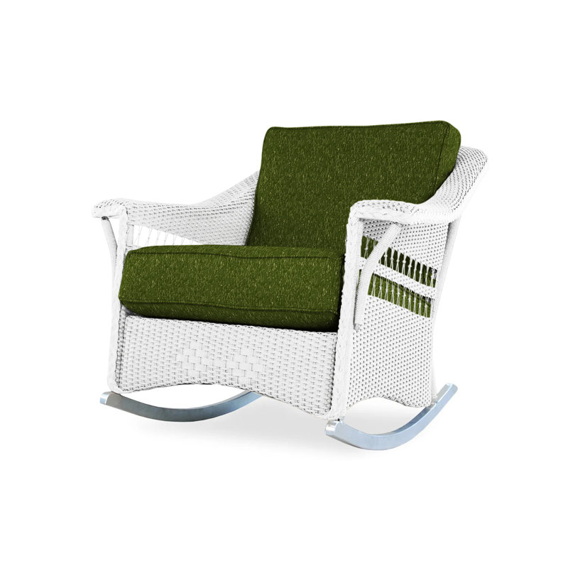Nantucket Outdoor Rocker Chair, White, Demo Oatmeal