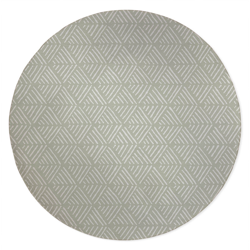 Tribal Dreamer Non-Slip Outdoor Rug, Round 5'