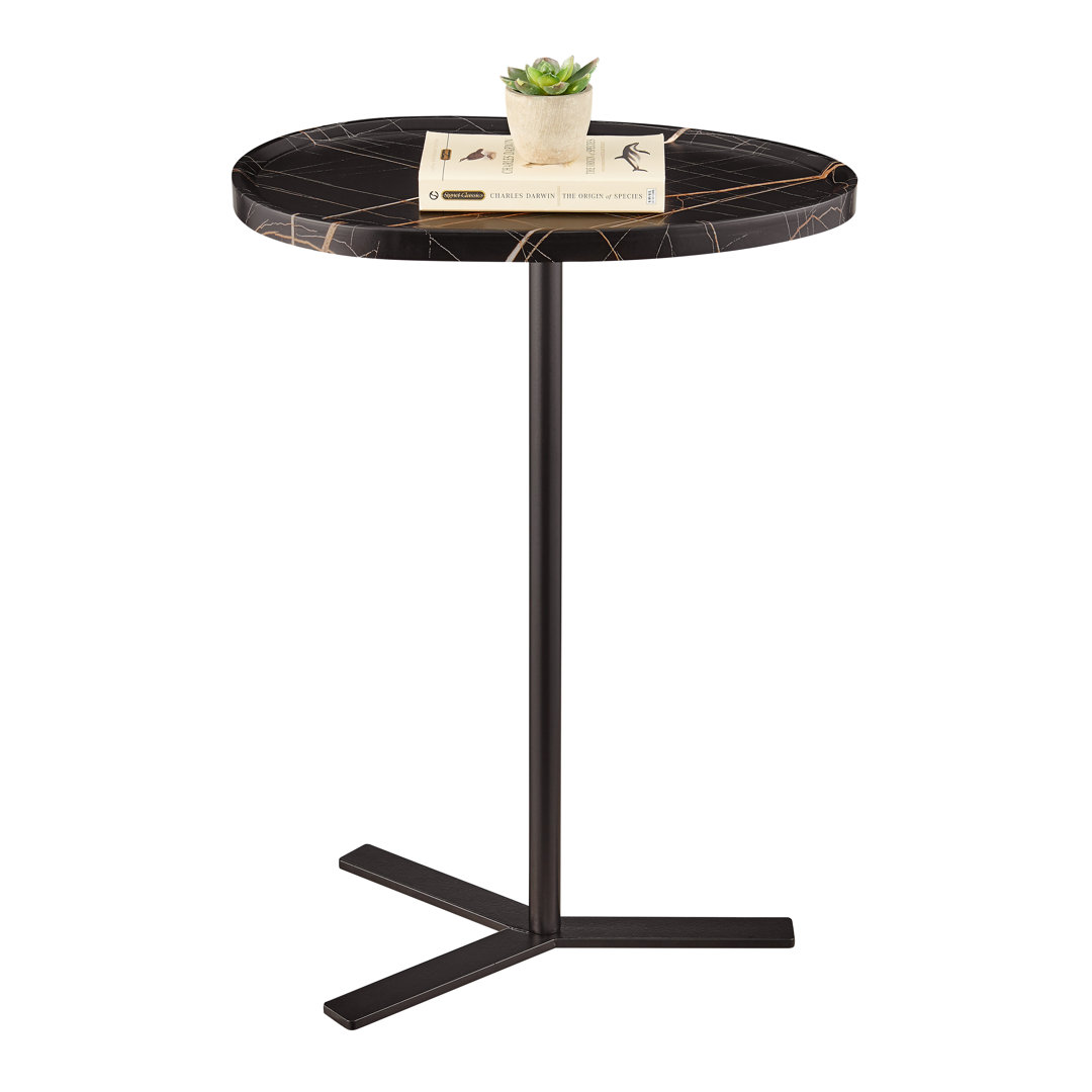 Kimaka Oval Teardrop Couch C-Table or Accent Side Table Ebern Designs Table Top 