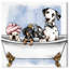 «Bath and Laundry Glam Bathaign Puppies», impression d'art moderne sur toile pour le bain-1044032428-1044032425