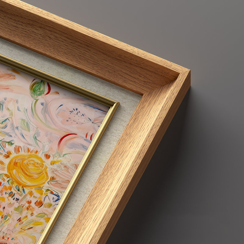 «Colorful Abstract Floral Art», ensemble de 2 reproductions d'art encadrées de qualité supérieure sur papier 26 po x 36 po