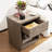 Fluted bedside table with drawer storage-109956012