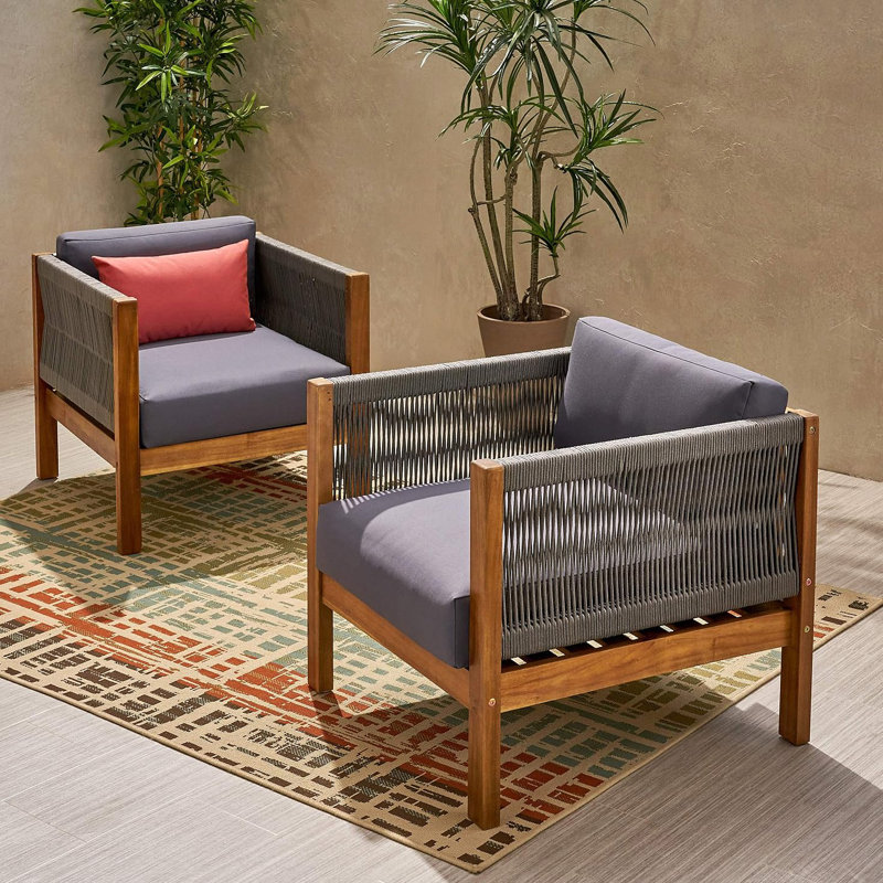CHAISE CLUB EXTÉRIEURE LAUREL (ensemble de 2)