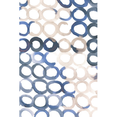 Navy Circles - Wrapped Canvas Painting