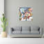 Music In Montreal Christmas Abstract Contemporary Cat City Wall Art Print 1 Piece Wrapped Canvas Wall Art-2003151570