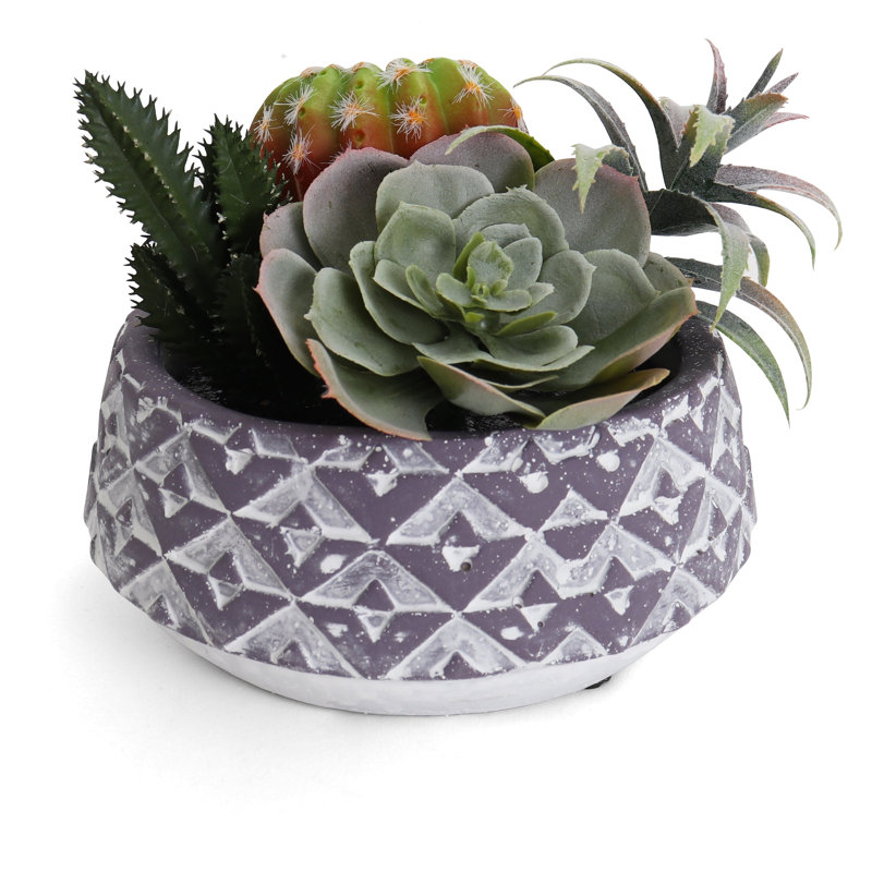 7" Artificial Succulent in Planter