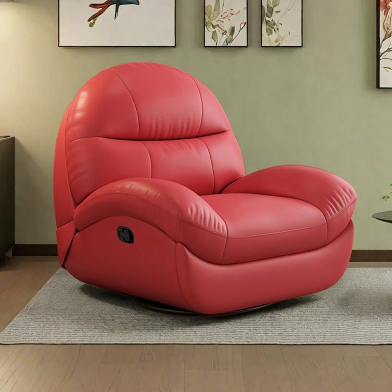 Fauteuil inclinable multifonctionnel en similicuir, Rouge