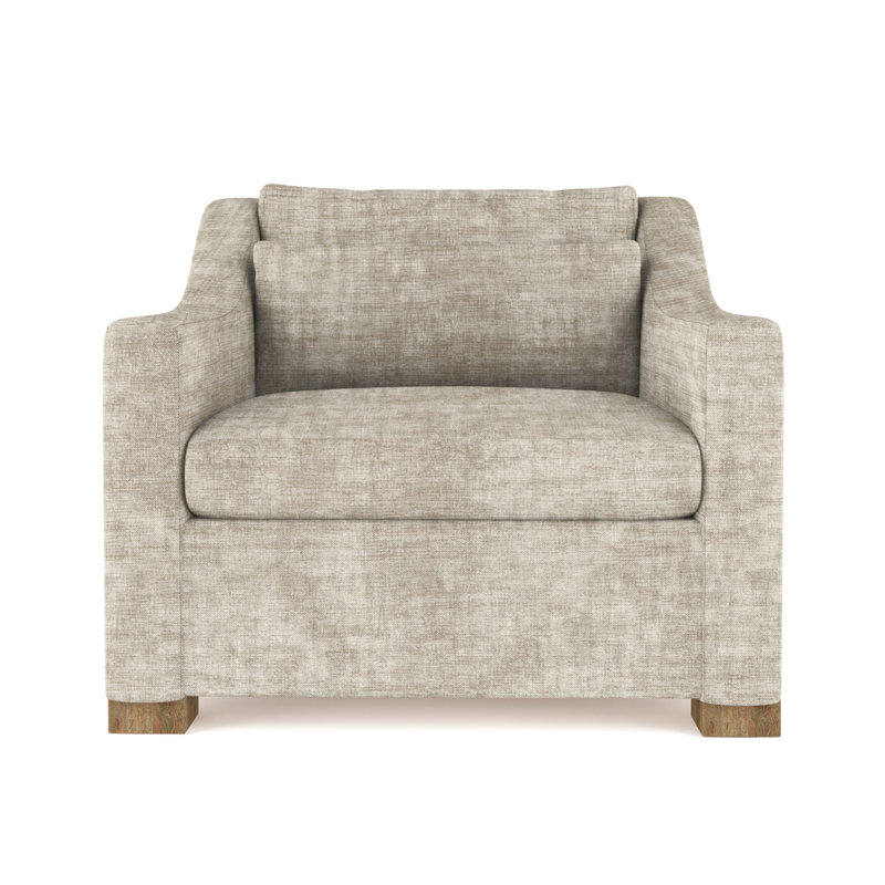 Crosby Armchair, 32.5" H x 35" W x 38" D, Plush Velvet Blue Print, Ebony