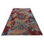 Tapis rouge et bleu noué à la main de haute qualité