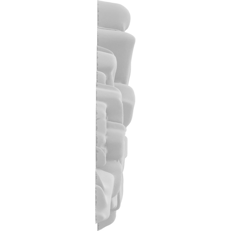 Rosette Marbleton, H 1,5 po x l 2 po x P 0,25 po