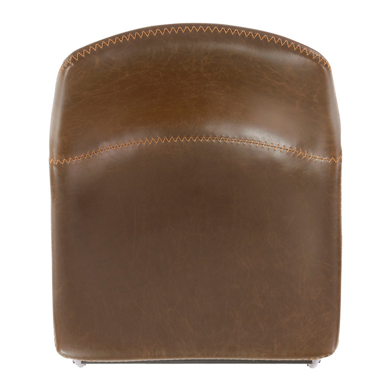 Williams Upholstered Counter Stool with Metal Frame, Chestnut
