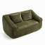 Chaise longue surdimensionnée moderne en chenille, à assise profonde, avec coussins décoratifs et accoudoirs, idéale pour le salon, la chambre ou un appartement.-1996473433