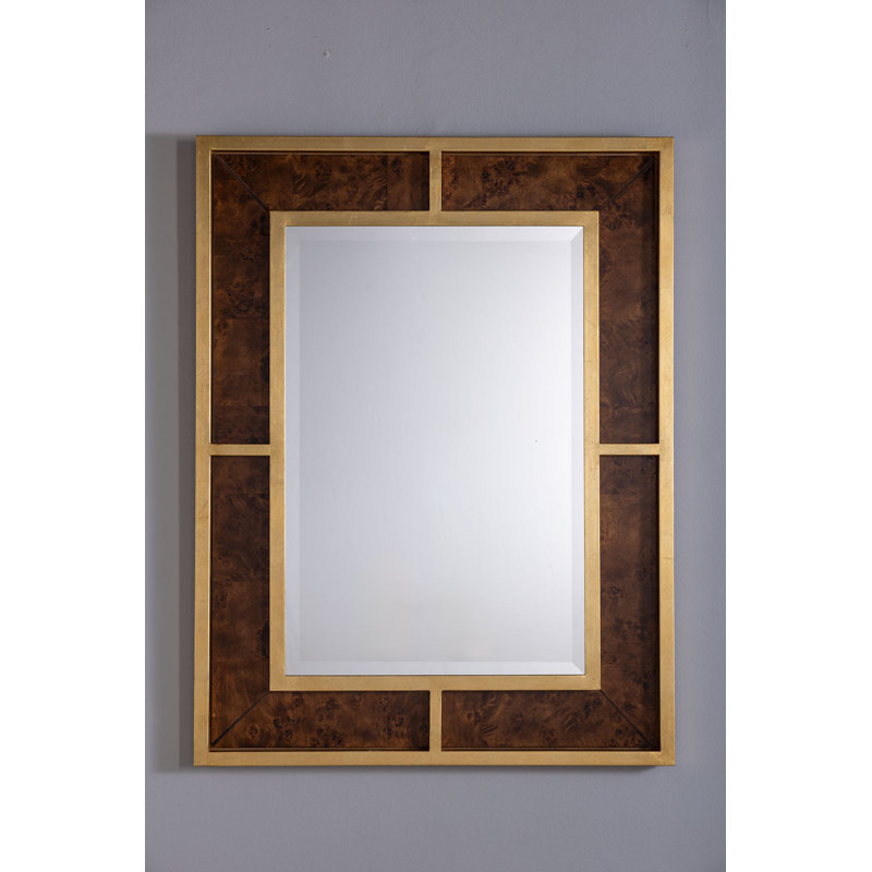 Bedford Mirror, Gold, Whiskey Burl