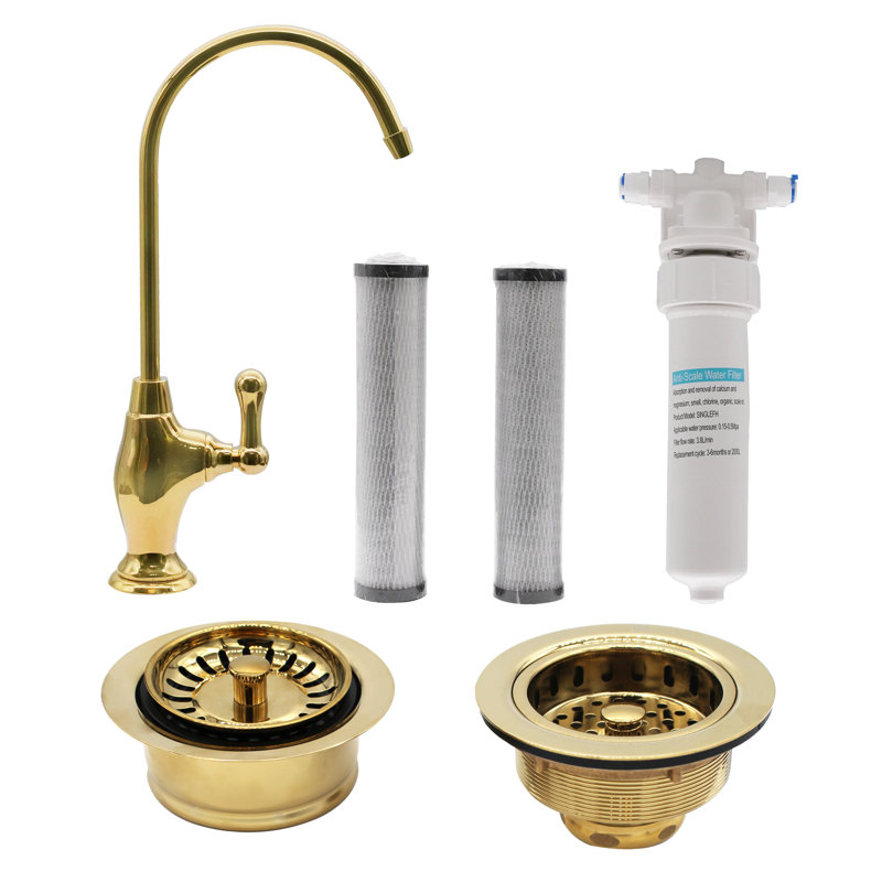 Westbrass Kitchen Faucet with Soap Dispenser, Satin Nickel