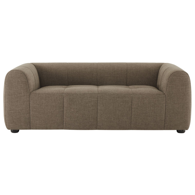 Liana Upholstered Fabric Loveseat, Mocha