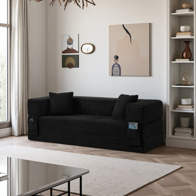 Canapé moderne en corde avec une apparence élégante, un design carré classique, une conception unique à deux niveaux, convertible en lit, idéal pour les appartements