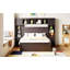 Lit double en bois avec armoire tout-en-un, tablette et prises, lit gigogne simple-1593324873