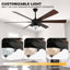 Grand ventilateur de plafond 72 pales de 72 po avec lumières DEL et moteur à courant continu réversible à 6 vitesses et 3 couleurs-1804238030-1804238002-1804238031