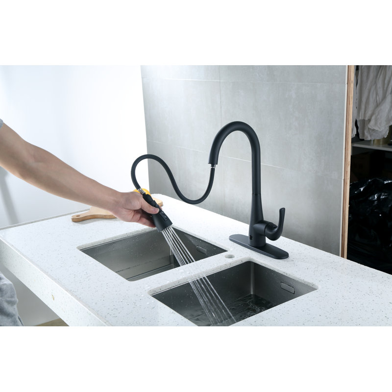 RunFine Group Pull Down Touchless Kitchen Faucet, Matte