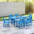 7 Pieces HDPE Outdoor Dining Set, Patio Dining Set With Umbrella Hole, All Weather Outdoor Dining Table Sets For 6, HDPE Patio Furniture Sets For Deck, Backyard, Lawn, And Poolside-867310052