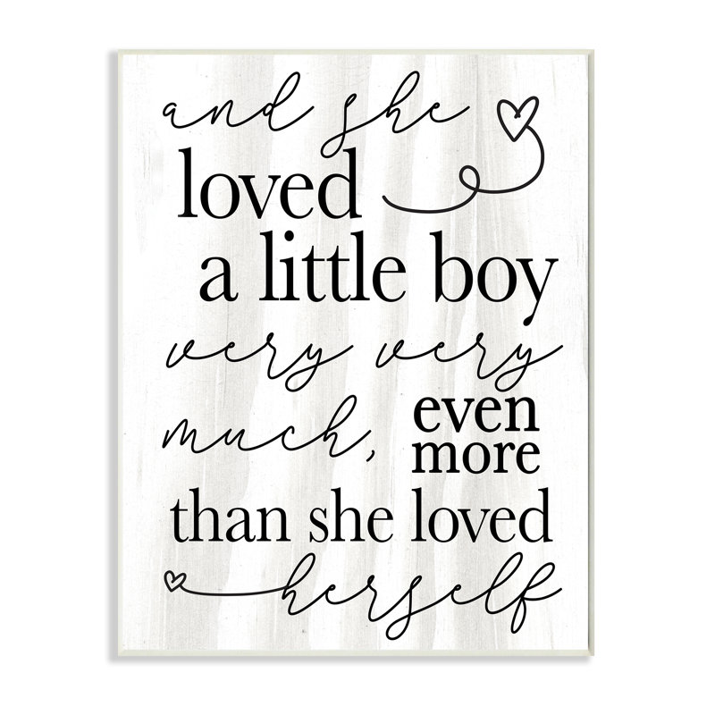 «Lived A Little Boy», phrase «Family Home Sentiments», Plaque murale, H 15 po x l 10 po
