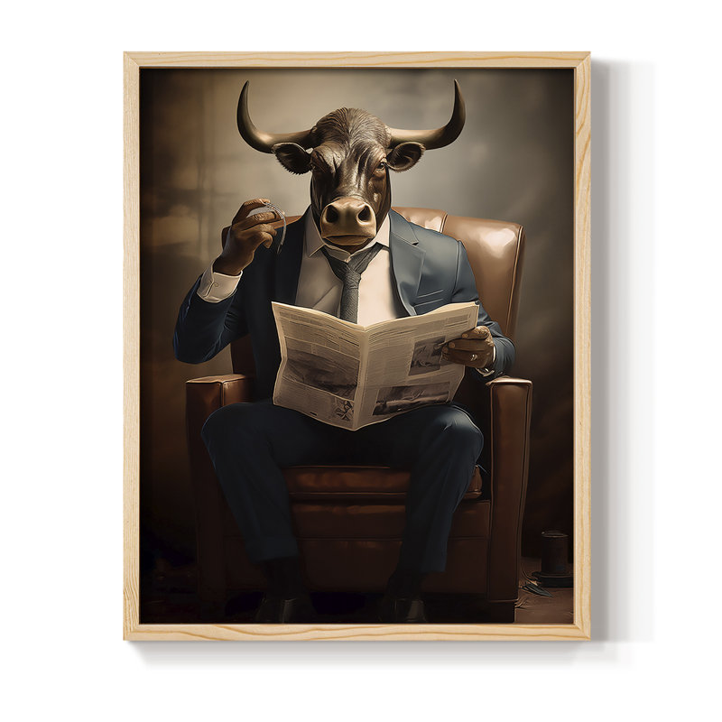 ANIMALS Series CCCCXIV, reproduction encadrée - bois massif, H 11 po x l 9 po
